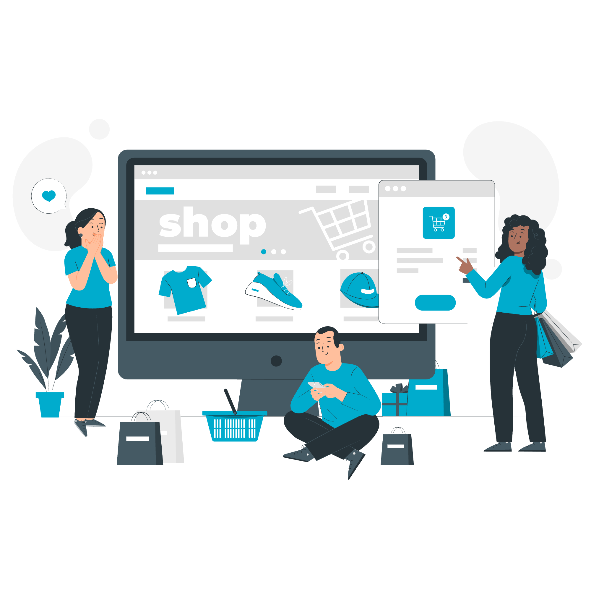 customers shopping online